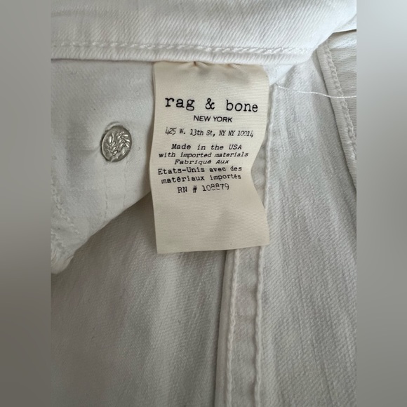 Rag and bone white skinny high waisted jeans - Picture 5 of 6